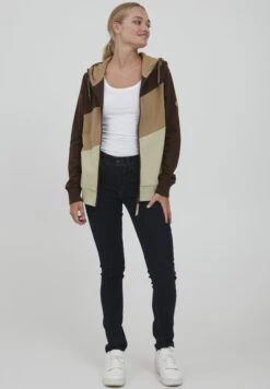 OXMO OXAGGI - Zip-up Sweatshirt - Chicory Coffee -OXMO Store ea57339a666d4e44b077011369890a25