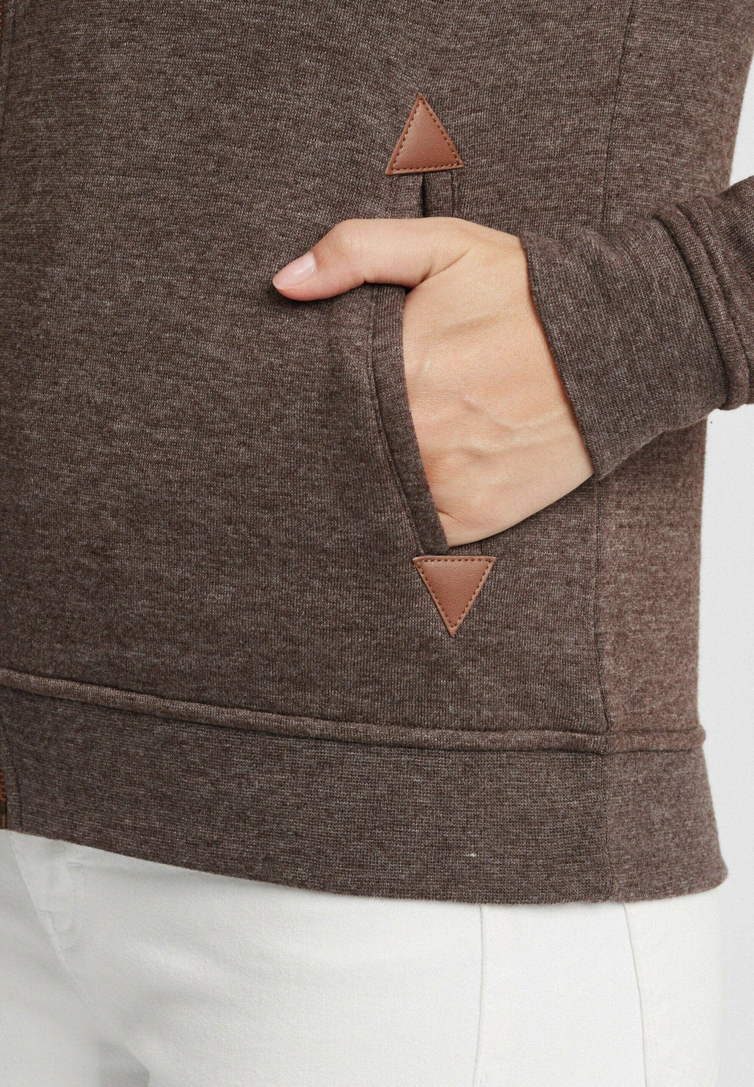 OXMO OXVicky - Zip-up Sweatshirt - Coffe B Me 5 OXMO OXVicky - Zip-up Sweatshirt - Coffe B Me - Image 5