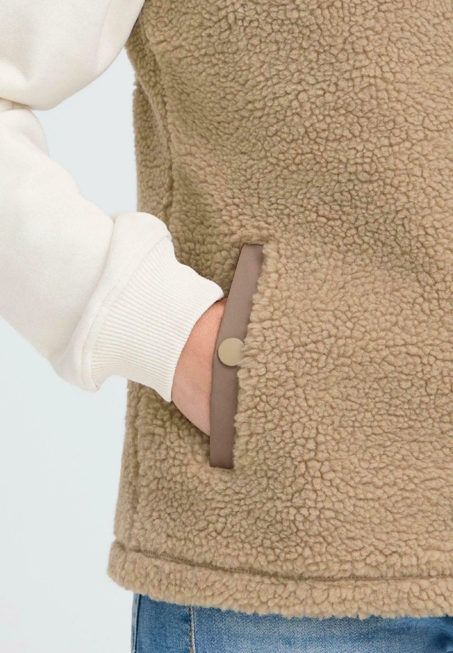 OXMO OXABBY - Waistcoat - Dune 5 OXMO OXABBY - Waistcoat - Dune - Image 5