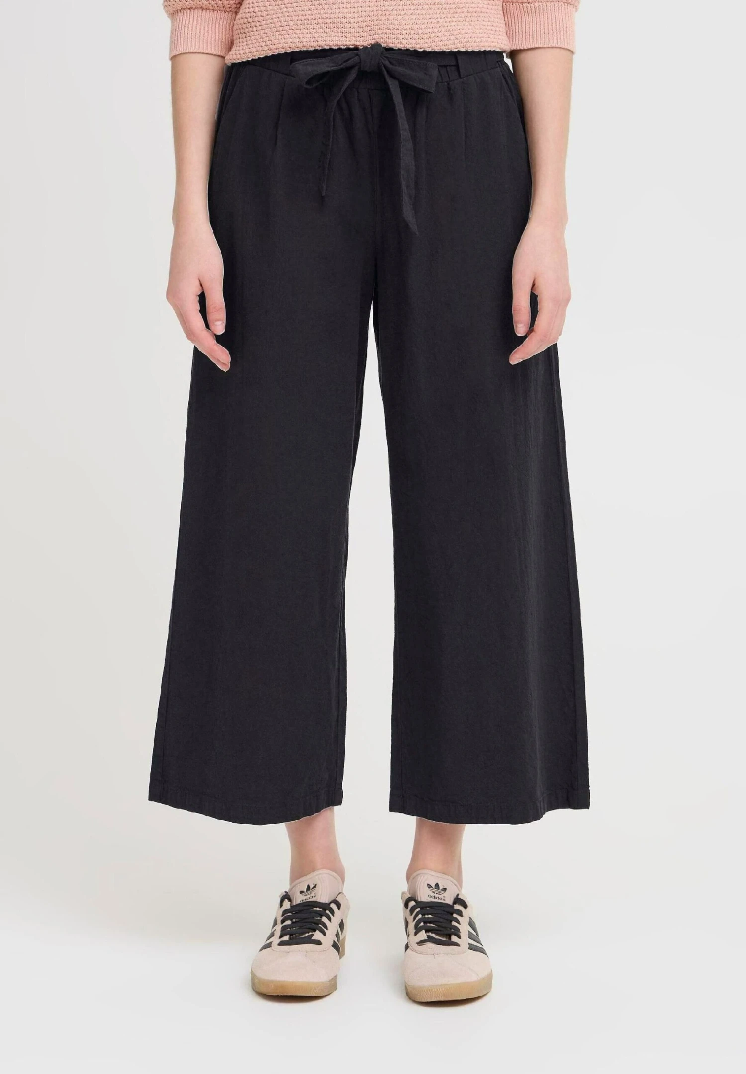 OXMO OXLINASA REGULAR FIT - Trousers - Black 1 OXMO OXLINASA REGULAR FIT - Trousers - Black