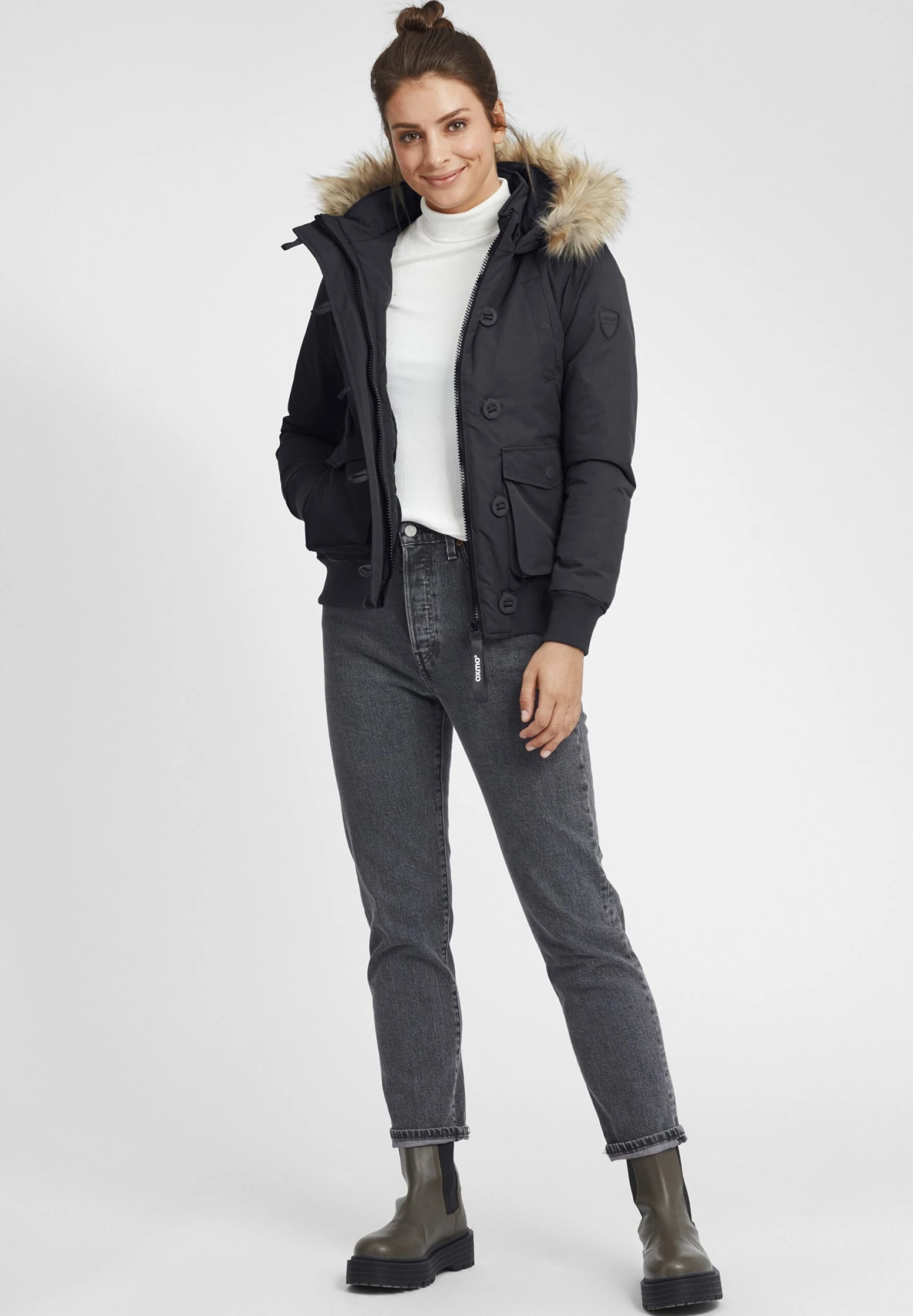 OXMO OXACILA - Winter Jacket - Black 2 OXMO OXACILA - Winter Jacket - Black - Image 2
