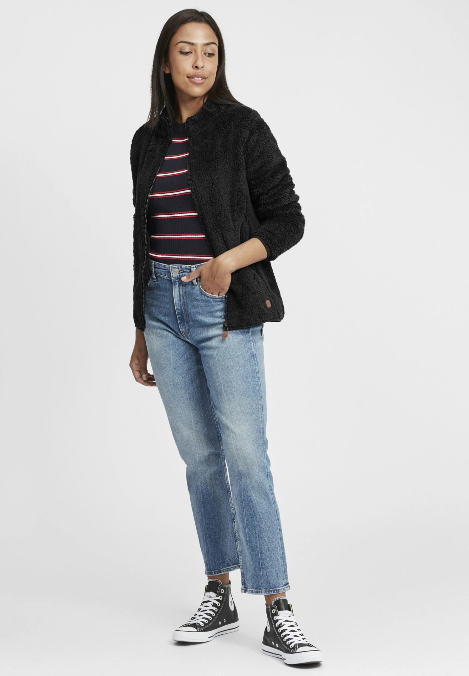 OXMO OXTELSA - Fleece Jacket - Black 2 OXMO OXTELSA - Fleece Jacket - Black - Image 2