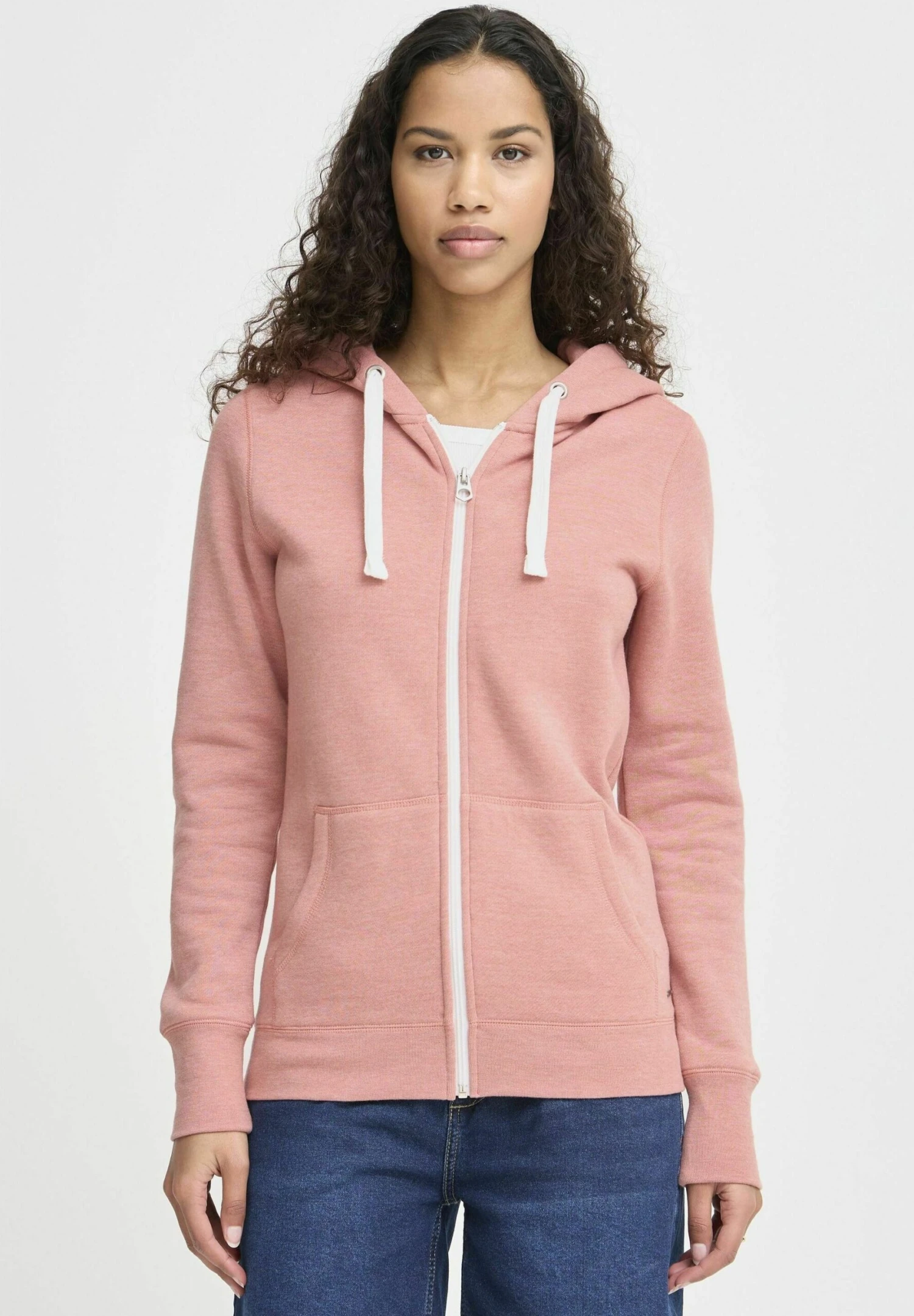 OXMO OXOLINDA - Zip-up Sweatshirt - Powd Ro M 1 OXMO OXOLINDA - Zip-up Sweatshirt - Powd Ro M