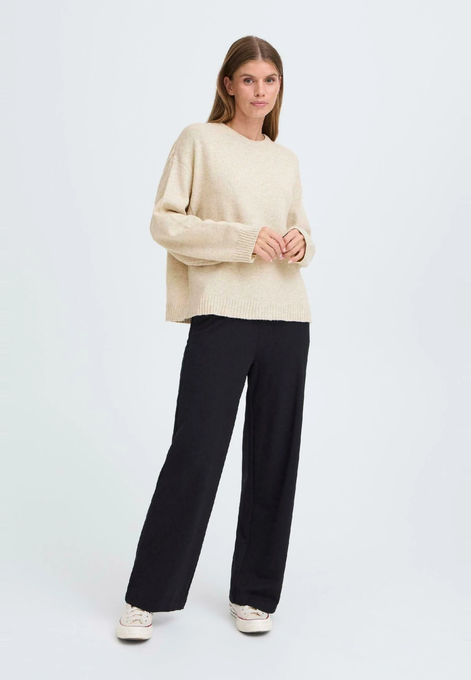 OXMO IHCOMOS - Jumper - Oatmeal Melange 2 OXMO IHCOMOS - Jumper - Oatmeal Melange - Image 2