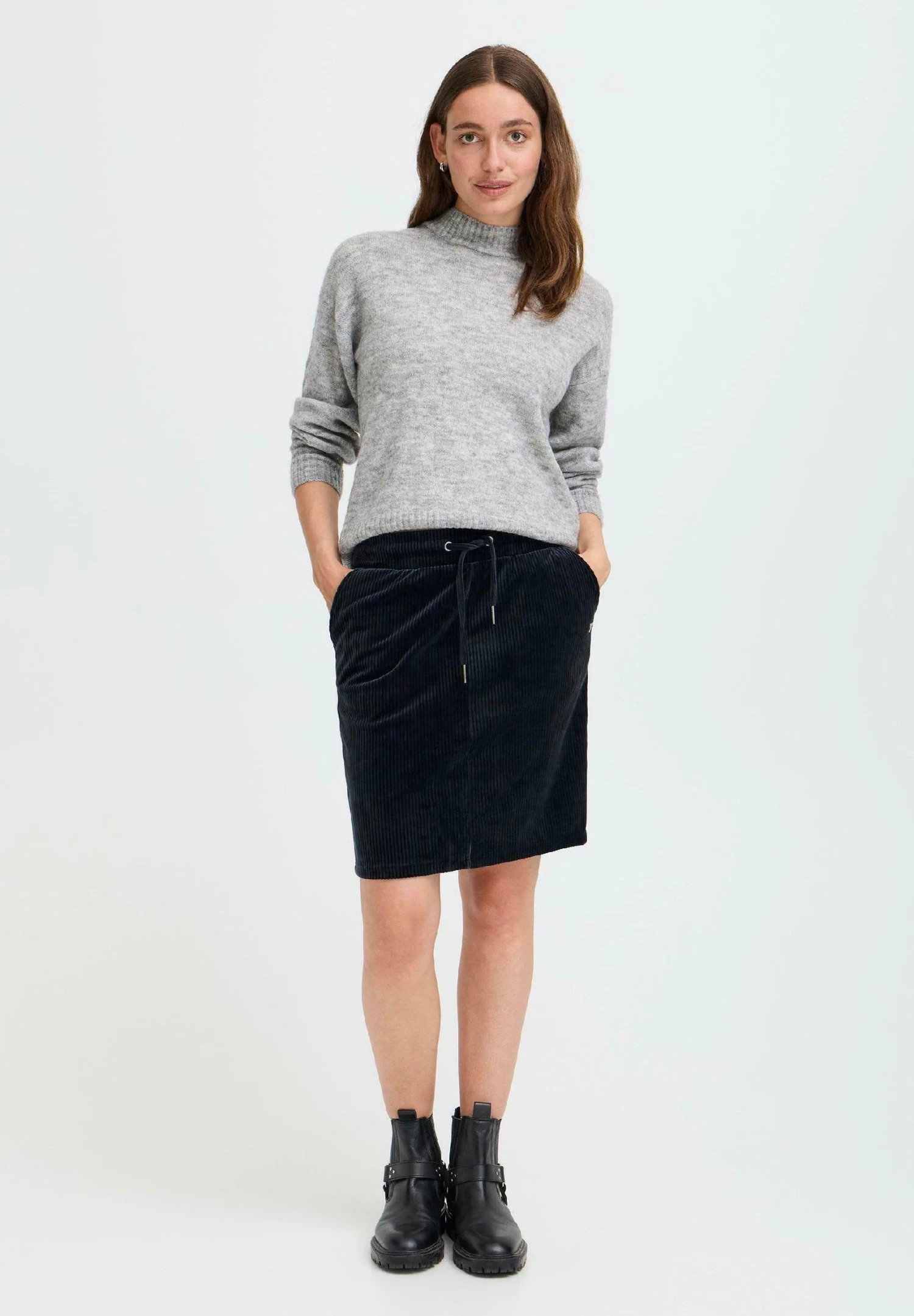 OXMO OXEBBA - Mini Skirt - Black 2 OXMO OXEBBA - Mini Skirt - Black - Image 2