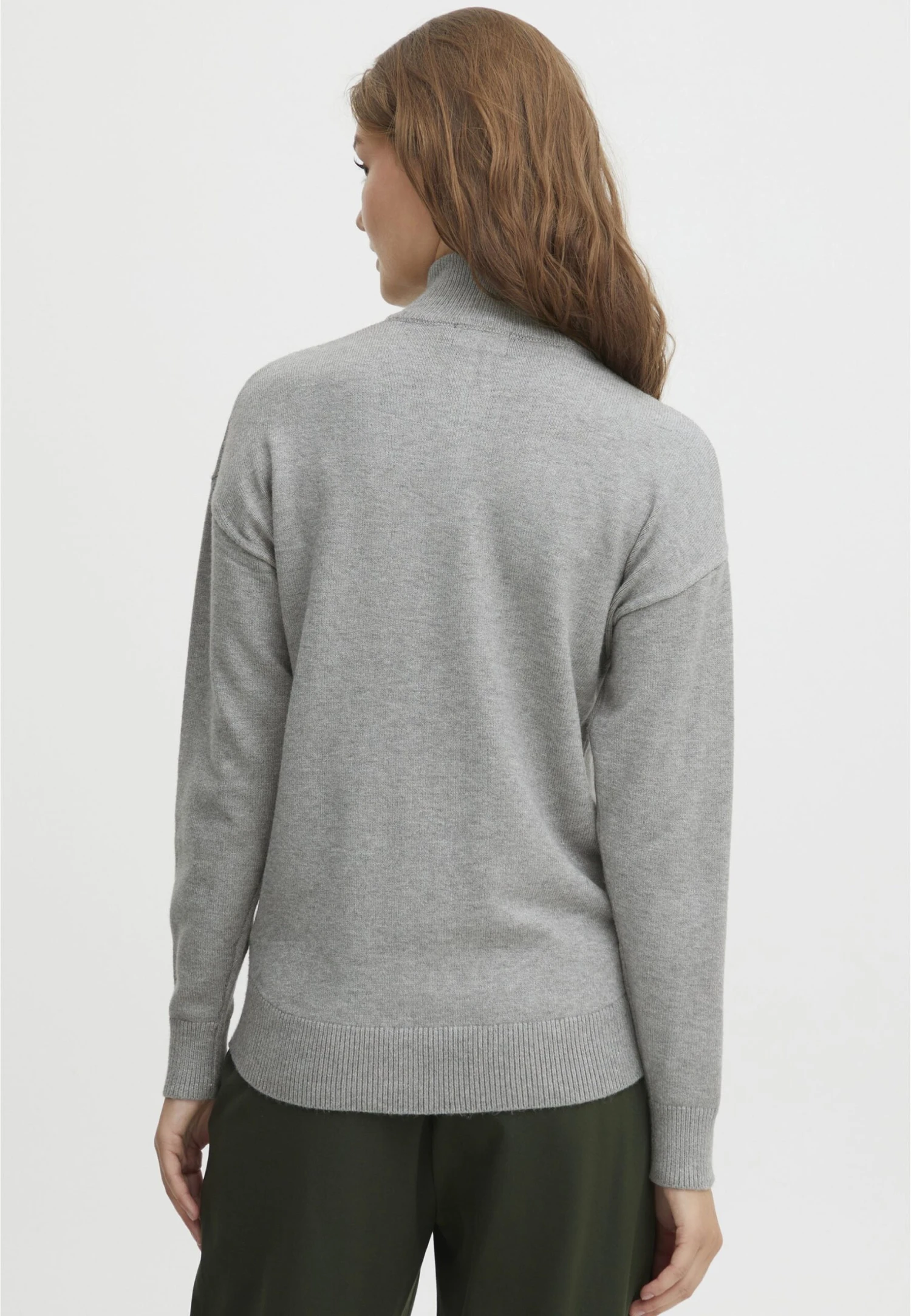 OXMO OXRITA - Jumper - Mid Grey Melange 3 OXMO OXRITA - Jumper - Mid Grey Melange - Image 3