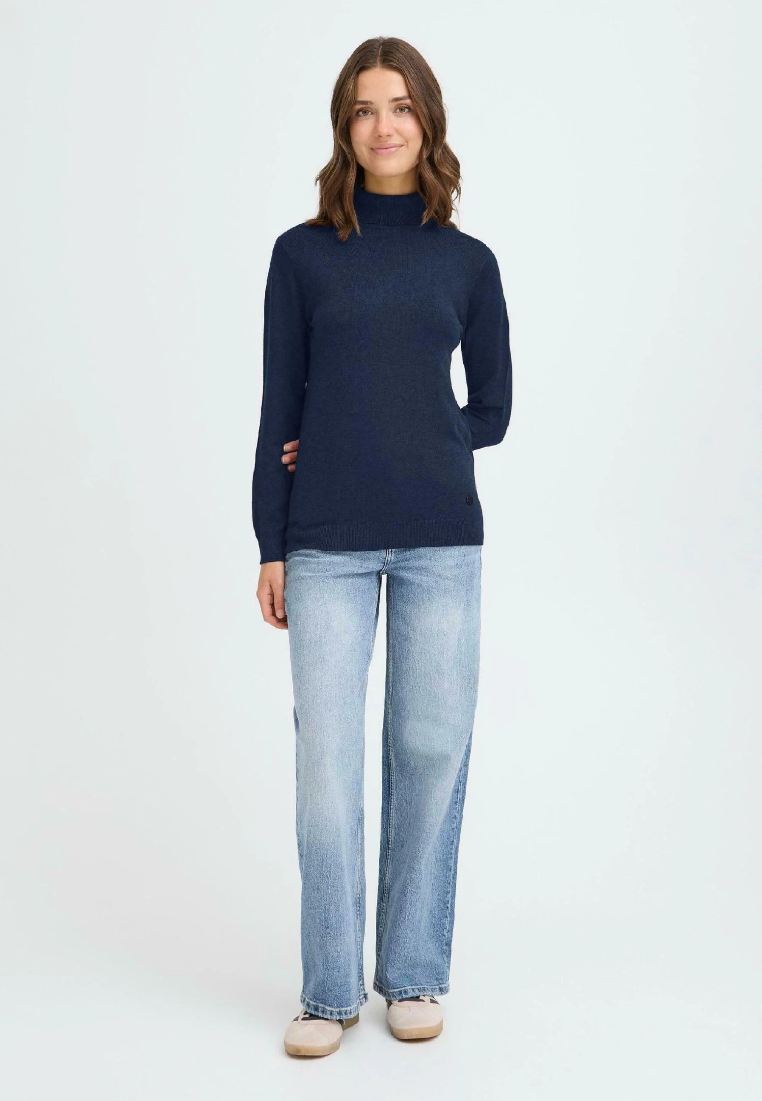 OXMO OXAIDA ROLLNECK - Jumper - Total Eclipse Melange 2 OXMO OXAIDA ROLLNECK - Jumper - Total Eclipse Melange - Image 2