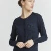 OXMO OXHLIN - Cardigan - Total Eclipse Melange