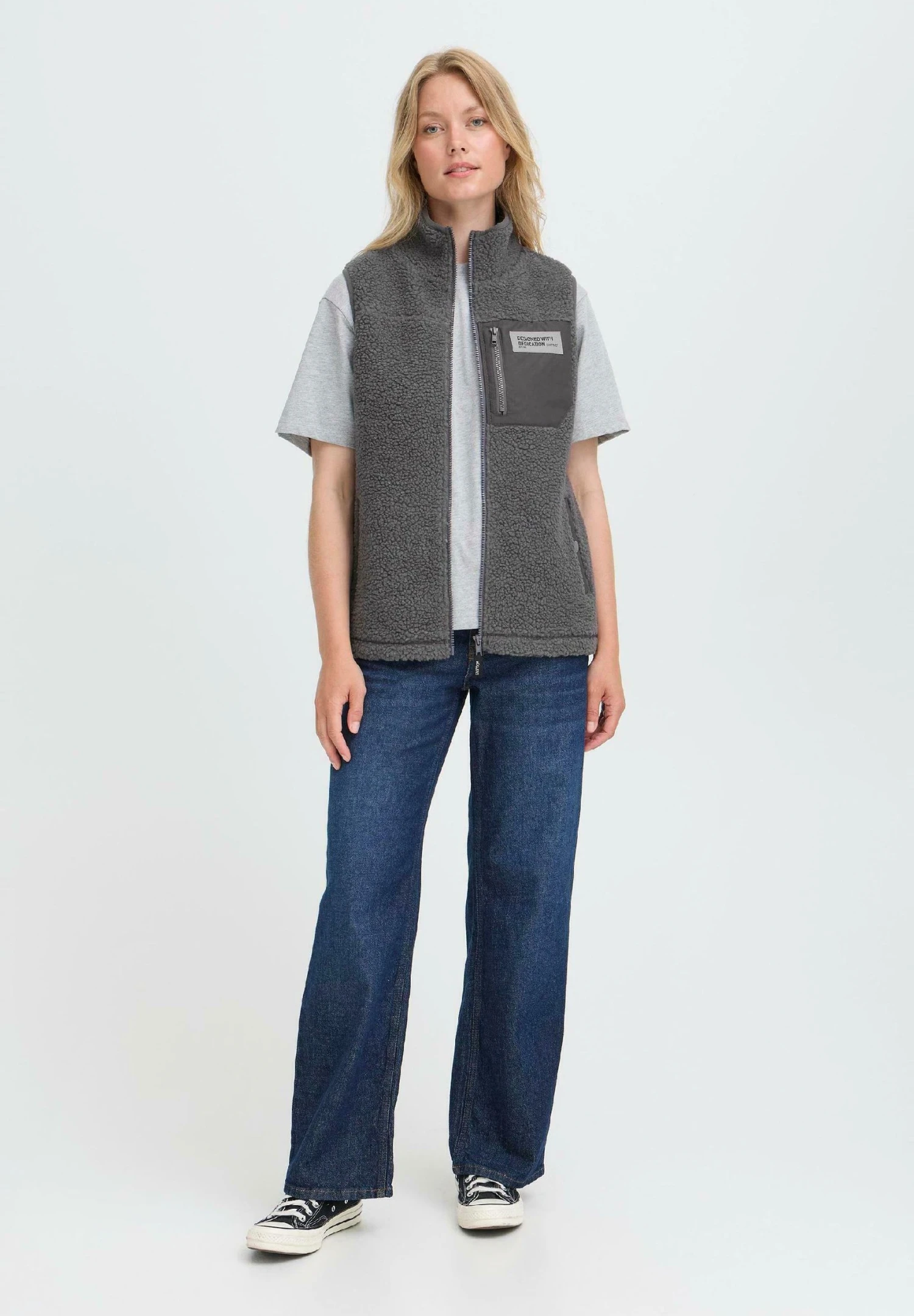 OXMO OXABBY - Waistcoat - Iron Gate 2 OXMO OXABBY - Waistcoat - Iron Gate - Image 2