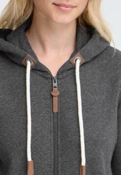 OXMO OXMILLE ZIPHOODIE - Zip-up Sweatshirt - Dark Grey Melange -OXMO Store f554b761d785449daa9c881c21da7130