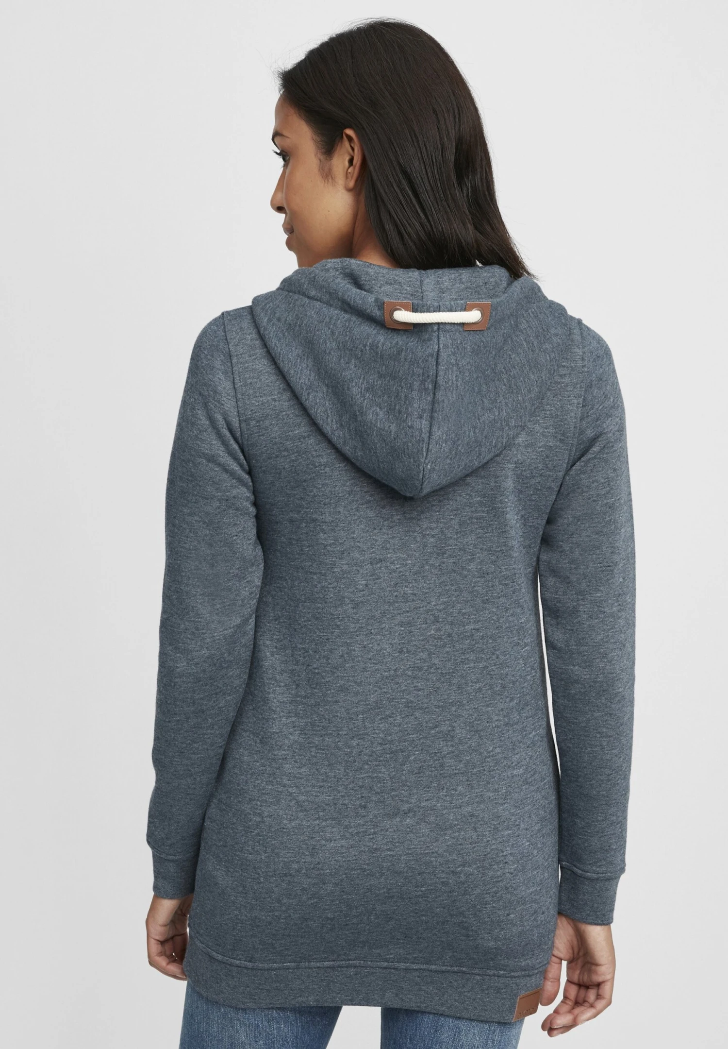 OXMO OXVicky - Zip-up Sweatshirt - Ins Bl Mel 3 OXMO OXVicky - Zip-up Sweatshirt - Ins Bl Mel - Image 3
