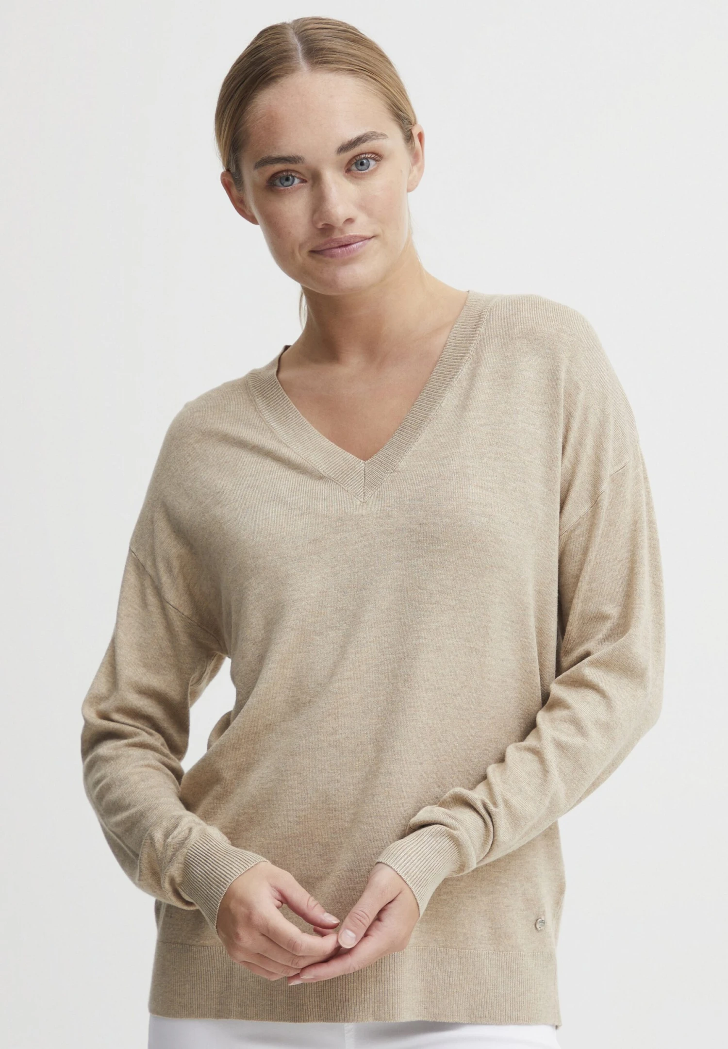 OXMO OXHelle - Jumper - Cement Melange 1 OXMO OXHelle - Jumper - Cement Melange