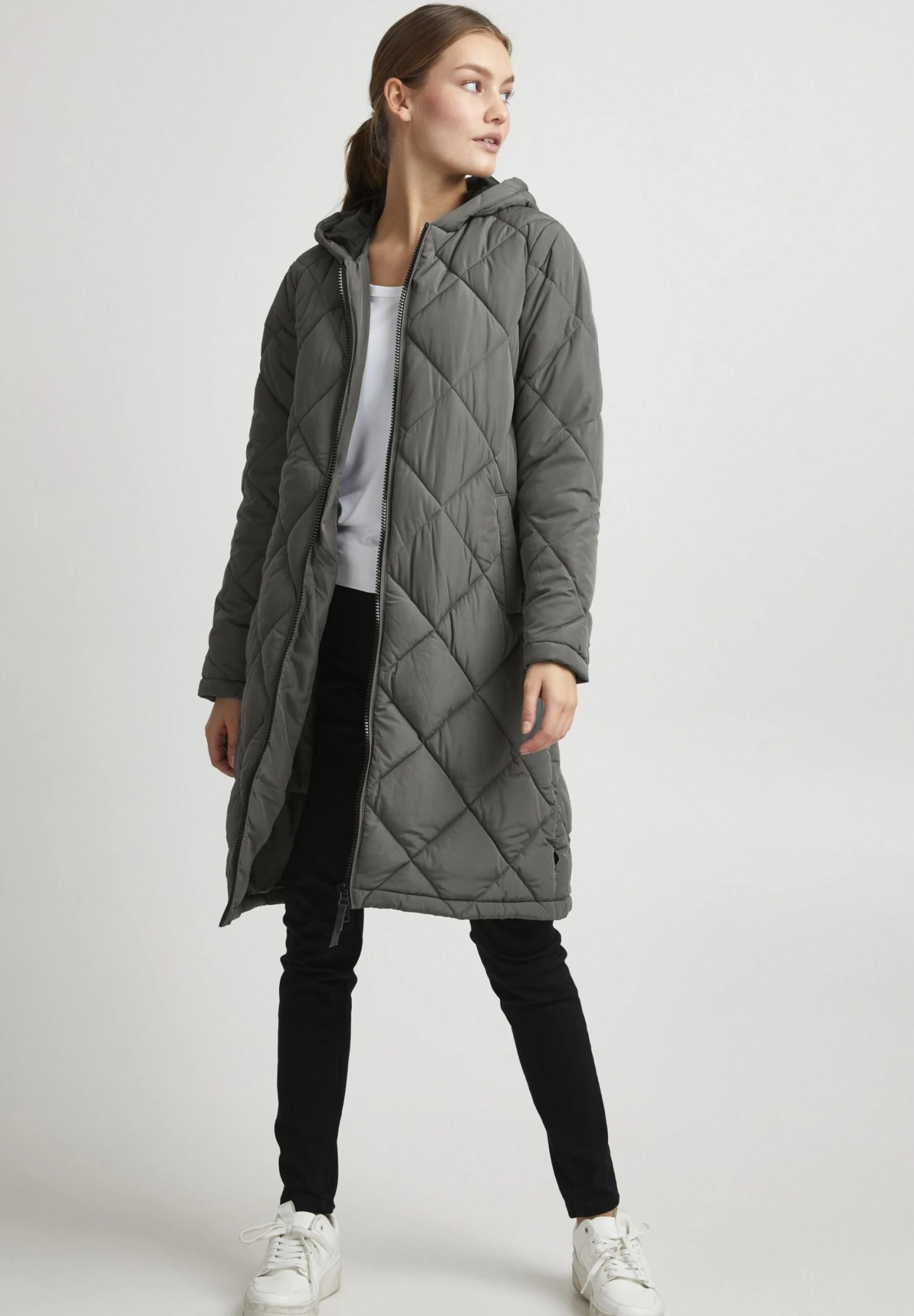 OXMO OXStanca - Winter Coat - Pewter 2 OXMO OXStanca - Winter Coat - Pewter - Image 2