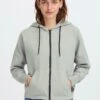 OXMO OXSANICE - Zip-up Sweatshirt - Limestone
