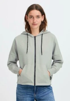 OXMO OXSANICE - Zip-up Sweatshirt - Limestone