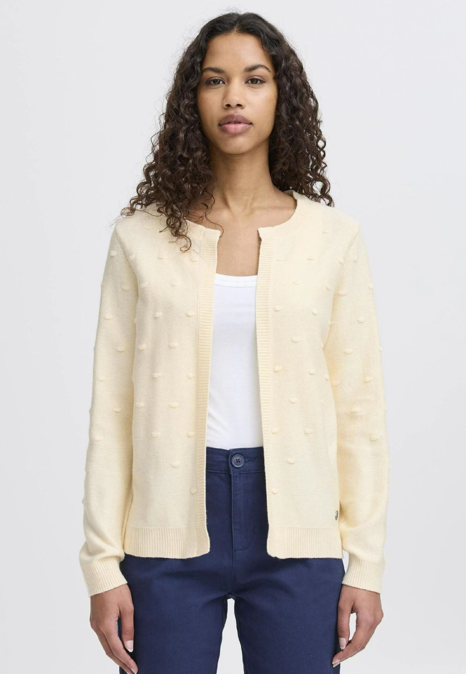 OXMO OXKALOTTA - Cardigan - Birch 1 OXMO OXKALOTTA - Cardigan - Birch