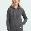 OXMO OXKAREN - Zip-up Sweatshirt - Dark Grey Melange