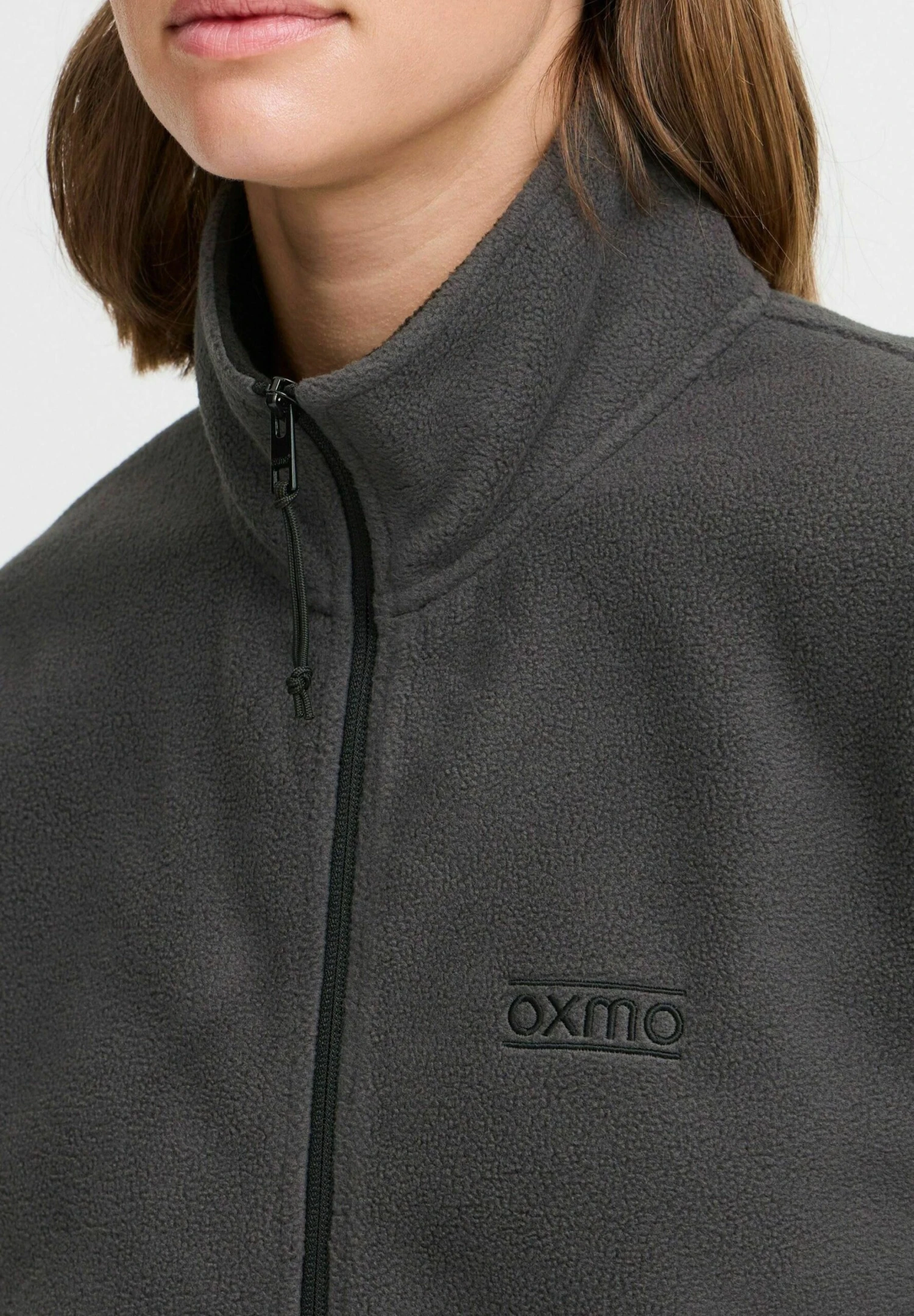 OXMO OXMARTA - Fleece Jacket - Forged Iron 4 OXMO OXMARTA - Fleece Jacket - Forged Iron - Image 4