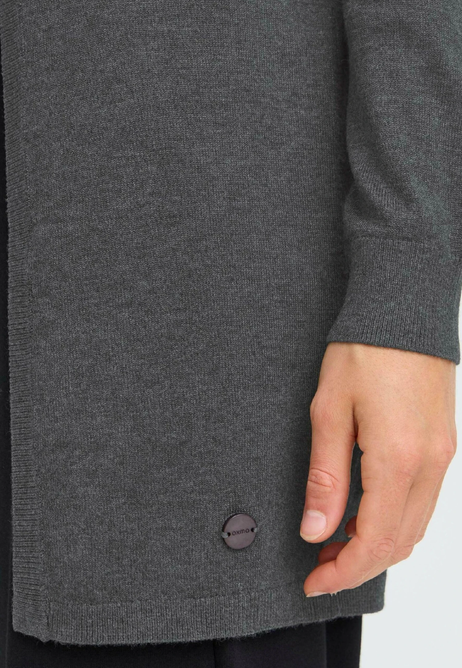 OXMO OXAIDA - Cardigan - Dark Grey Melange 5 OXMO OXAIDA - Cardigan - Dark Grey Melange - Image 5