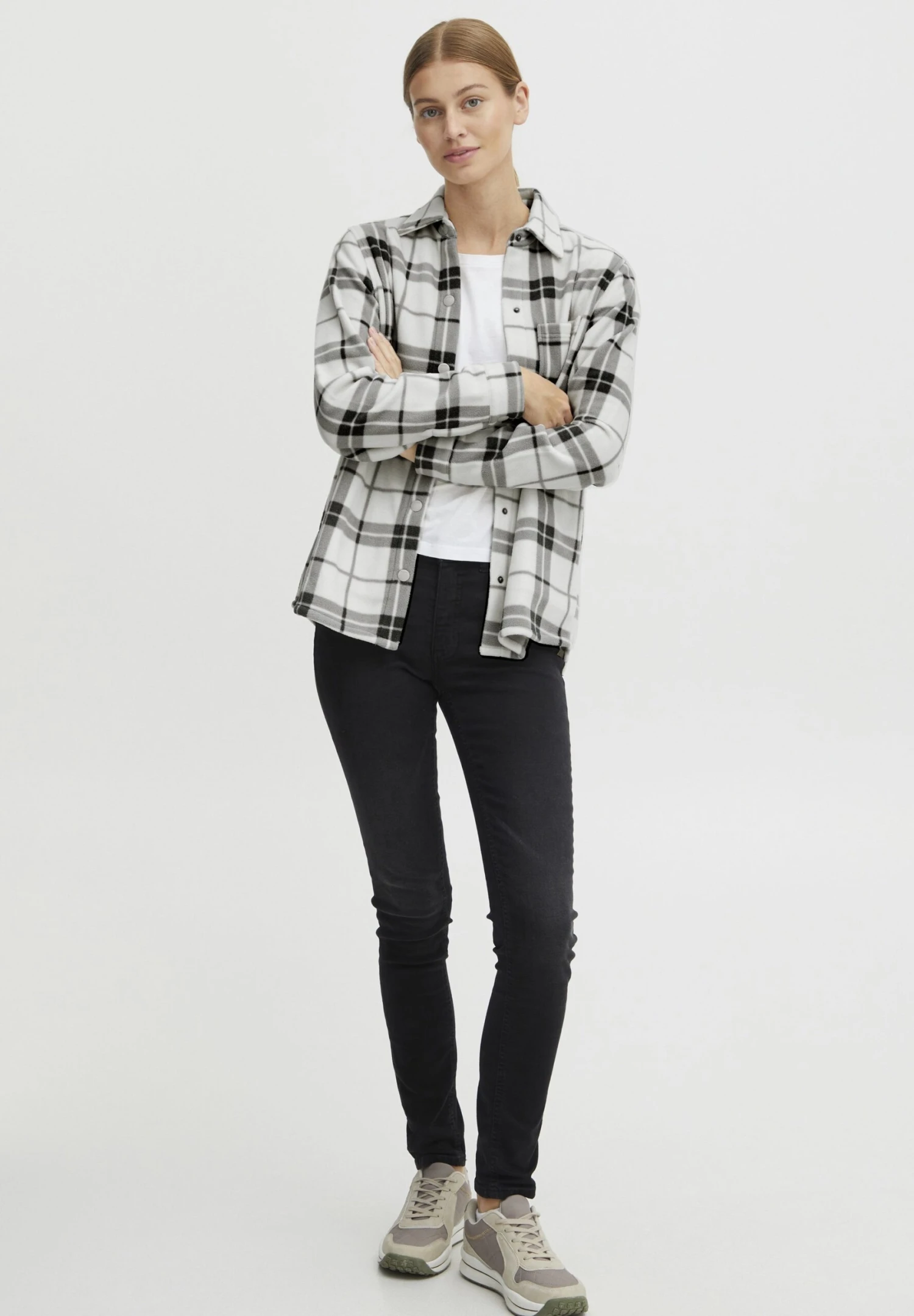 OXMO OXCHIA - Fleece Jacket - Asphalt 2 OXMO OXCHIA - Fleece Jacket - Asphalt - Image 2