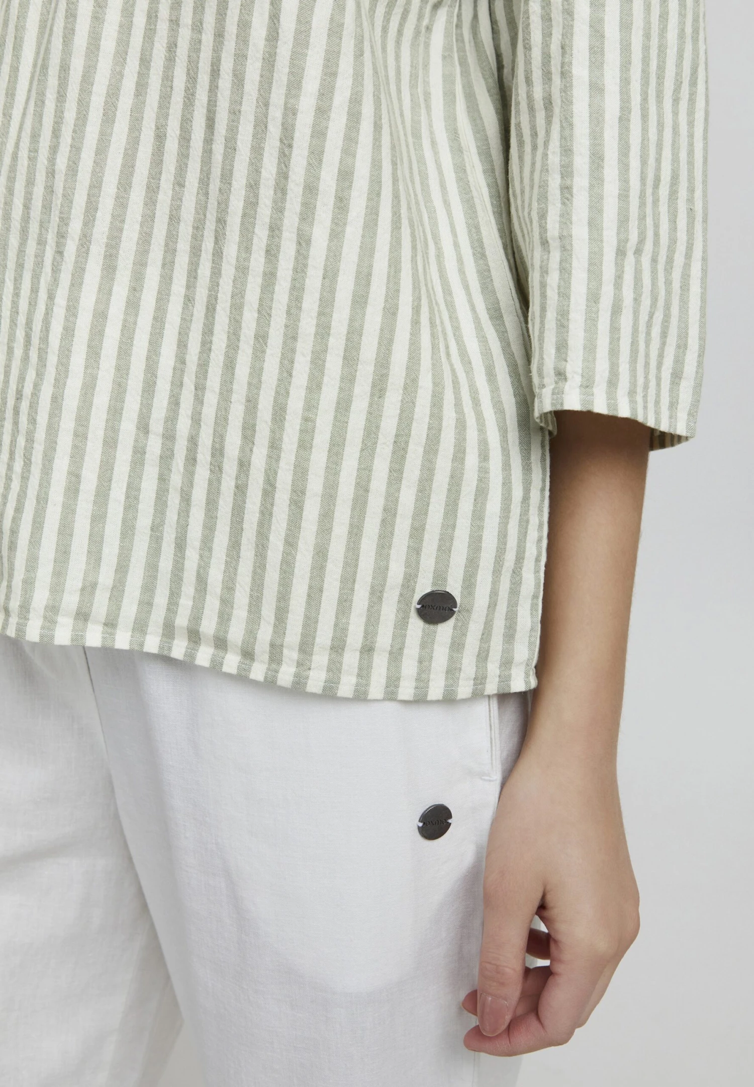 OXMO OXANEA LEINEN MIX - Blouse - Seagrass Mix 5 OXMO OXANEA LEINEN MIX - Blouse - Seagrass Mix - Image 5