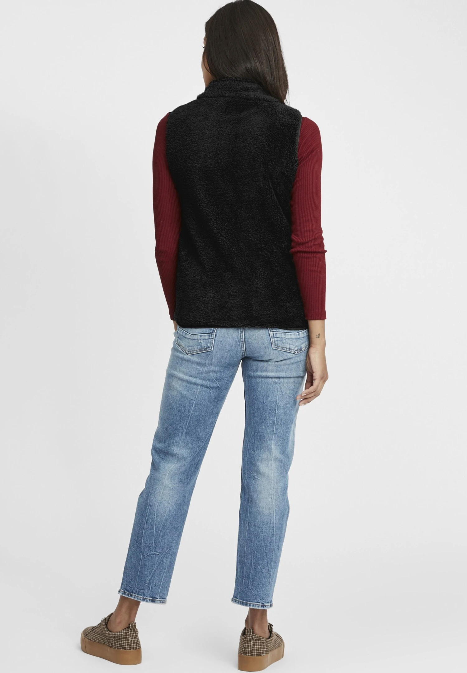 OXMO OXTHERI - Waistcoat - Black 3 OXMO OXTHERI - Waistcoat - Black - Image 3