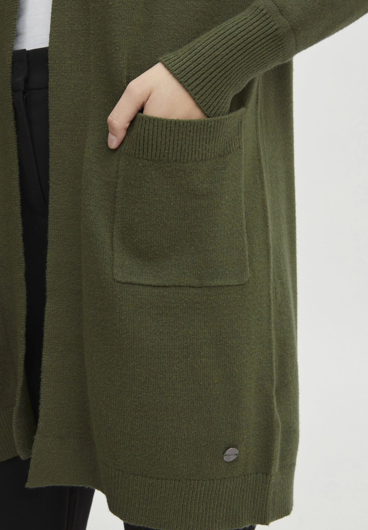 OXMO OXRitiana - Cardigan - Rifle Green Melange 5 OXMO OXRitiana - Cardigan - Rifle Green Melange - Image 5