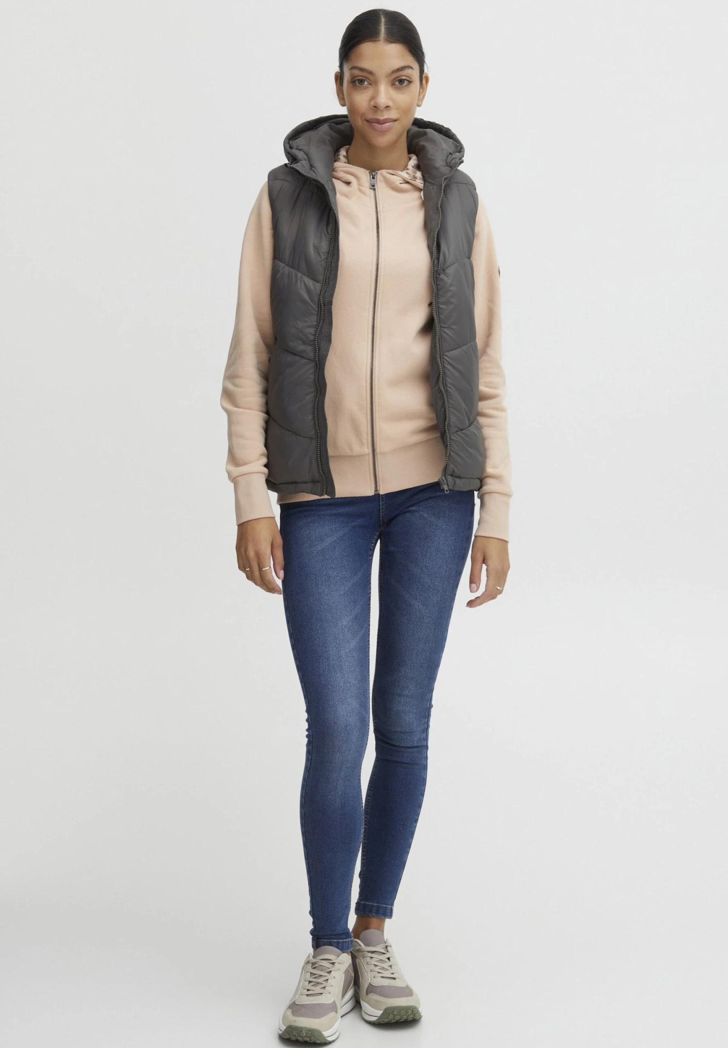 OXMO OXTabita - Waistcoat - Pewter 2 OXMO OXTabita - Waistcoat - Pewter - Image 2