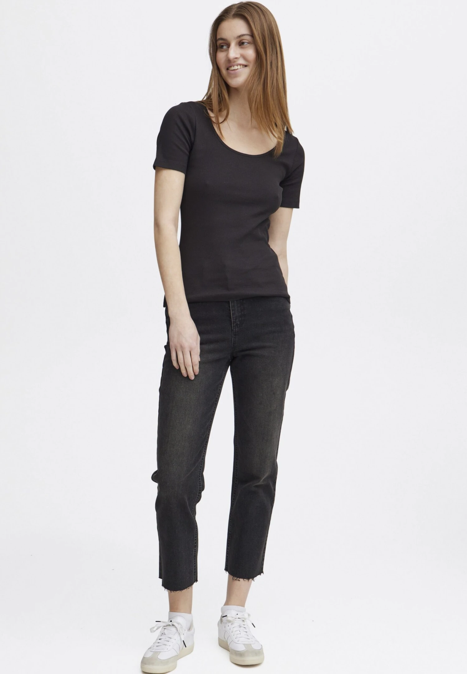 OXMO OXISAN 2 PACK - Basic T-shirt - Black Black 2 OXMO OXISAN 2 PACK - Basic T-shirt - Black Black - Image 2