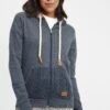 OXMO OXMatilda - Zip-up Sweatshirt - Ins Bl Mel