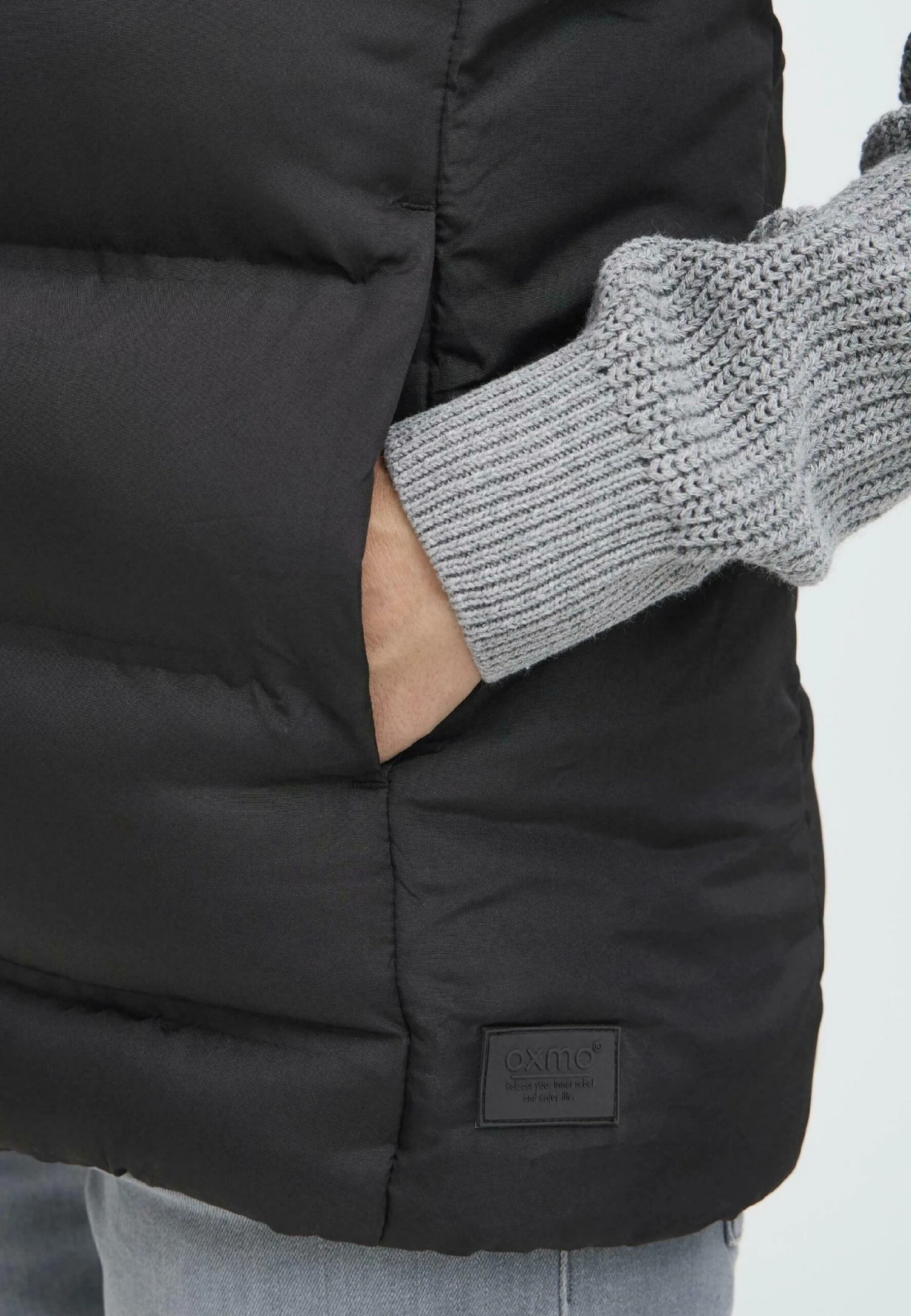 OXMO OXMARIANN - Waistcoat - True Black 4 OXMO OXMARIANN - Waistcoat - True Black - Image 4