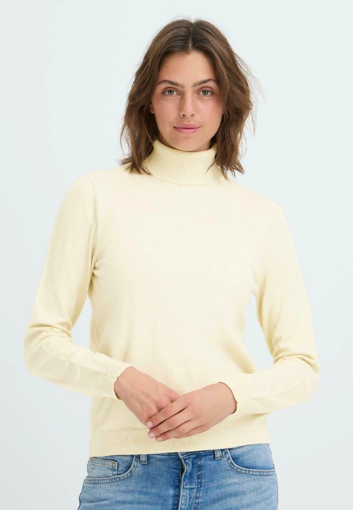 OXMO BMMNORA ROLLNECK - Jumper - Oatmeal Melange 1 OXMO BMMNORA ROLLNECK - Jumper - Oatmeal Melange
